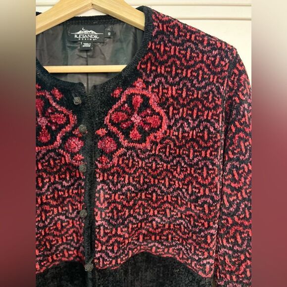 Icelandic Design‎ Sweater Jacket blouse blazer Blend Nordic Lined Size S vintage - Picture 16 of 17